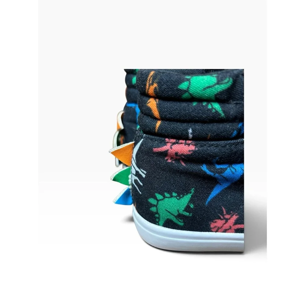 FabKids Kids Dino Dino Black High Top Sneakers Shoes Boy Dinosaurs Toddler Sz 8